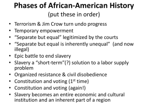 Phases of African-American History (put these in order)