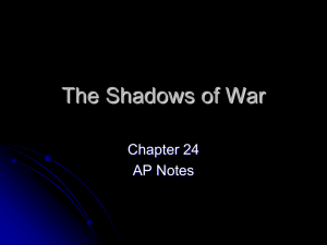 The Shadows of War Chapter 24 AP Notes
