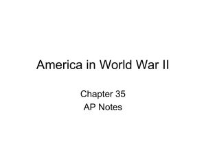 America in World War II Chapter 35 AP Notes