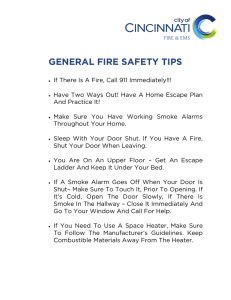 GENERAL FIRE SAFETY TIPS