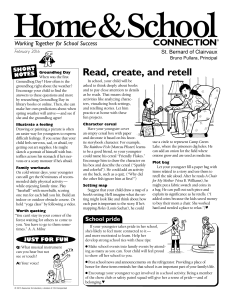 Home&amp;School Read, create, and retell CONNECTION Working Together for School Success