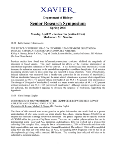 Senior Research Symposium Department of Biology Spring 2005
