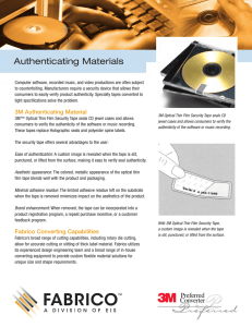 Authenticating Materials