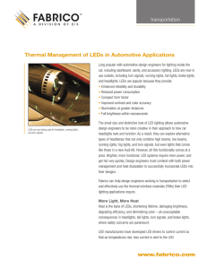 Thermal Management of LEDs in Automotive Applications transportation