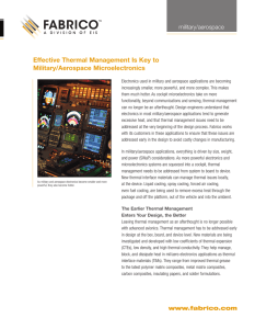 Effective Thermal Management Is Key to Military/Aerospace Microelectronics military/aerospace