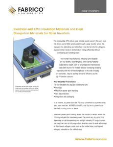 Electrical and EMC Insulation Materials and Heat solar inverters