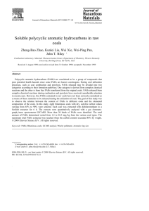 Soluble polycyclic aromatic hydrocarbons in raw coals John T. Riley
