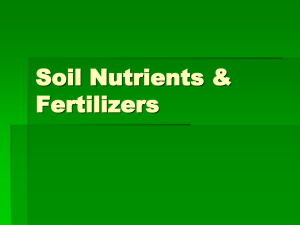 Soil Nutrients &amp; Fertilizers