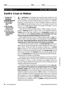 A Earth’s Crust in Motion