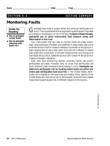 G Monitoring Faults