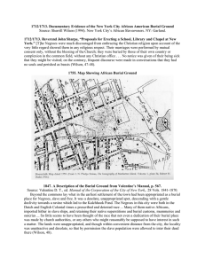 1712/1713. Documentary Evidence of the New York City African American... 1712/1713. Reverend John Sharpe, “Proposals for Erecting a School, Library... Source: Sherrill Wilson (1994). New York City’s African Slaveowners. NY:...