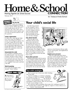 Home&amp;School Your child’s social life CONNECTION