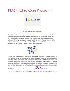 PLASP (Child Care Program)