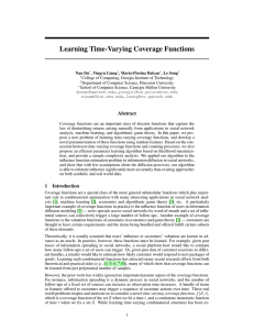 Learning Time-Varying Coverage Functions