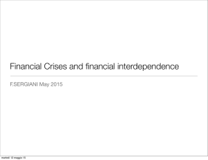 Financial Crises and financial interdependence F.SERGIANI May 2015 martedì 12 maggio 15