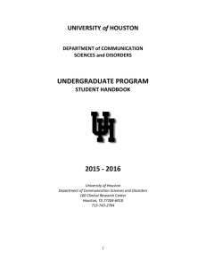 UNDERGRADUATE PROGRAM 2015 - 2016 of