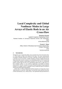 Local Complexity and Global Nonlinear Modes in Large Cross-Flow