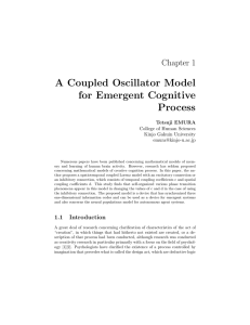 A Coupled Oscillator Model for Emergent Cognitive Process Chapter 1