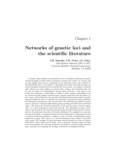 Networks of genetic loci and the scientific literature Chapter 1