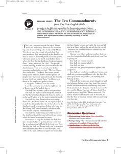 The Ten Commandments from The New English Bible