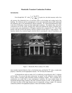 Monticello Transient Conduction Problem Introduction ⎛ ⎞