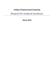Blueprint for Academic Excellence College of Engineering &amp; Computing March 2016