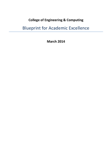 Blueprint for Academic Excellence College of Engineering &amp; Computing March 2014
