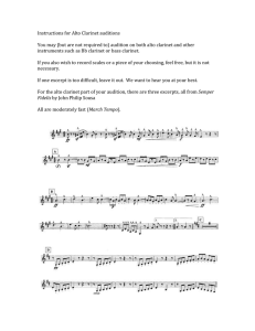 Instructions for Alto Clarinet auditions