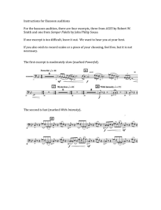 Instructions for Bassoon auditions  ACES Semper Fidelis