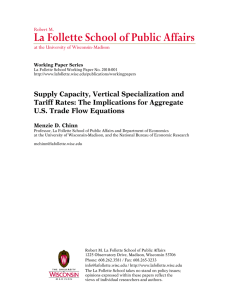 La Follette School of Public Affairs Robert M.
