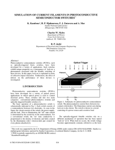 SIMULATION OF CURRENT FILAMENTS IN PHOTOCONDUCTIVE SEMICONDUCTOR SWITCHES K. Kambour