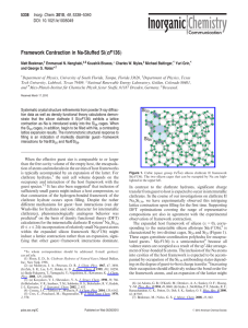 cF136) Framework Contraction in Na-Stuffed Si( 5338 Inorg. Chem. 2010, 49, 5338–5340