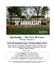 Spirituality – The Next 50 Years Thursday, February 12
