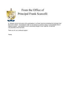 From the Office of Principal Frank Scarcelli