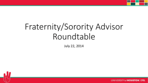 Fraternity/Sorority Advisor Roundtable July 22, 2014