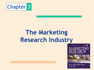 The Marketing Research Industry Chapter 3