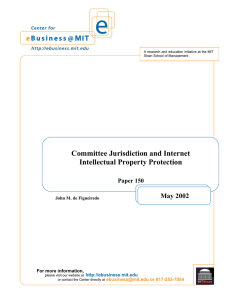 Committee Jurisdiction and Internet Intellectual Property Protection May 2002