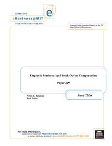 June 2006  Employee Sentiment and Stock Option Compensation Paper 229