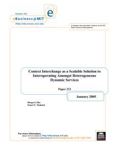 Context Interchange as a Scalable Solution to Interoperating Amongst Heterogeneous Dynamic Services