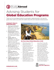Advising Students for Global Education Programs