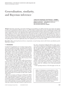Generalization, similarity, and Bayesian inference Joshua B. Tenenbaum and Thomas L. Griffiths 24,