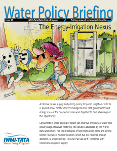 The Energy-Irrigation Nexus