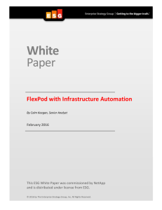 White  Paper FlexPod with Infrastructure Automation
