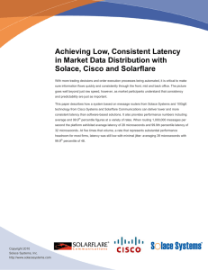 Achieving Low, Consistent Latency in Market Data Distribution with