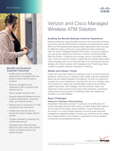 Verizon and Cisco Managed Wireless ATM Solution At-A-Glance