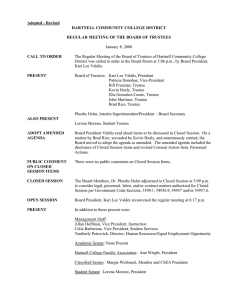 Adopted - Revised HARTNELL COMMUNITY COLLEGE DISTRICT CALL TO ORDER