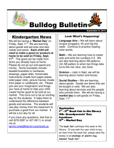 Bulldog Bulletin  Kindergarten News