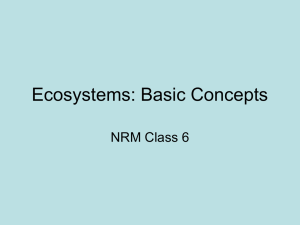 Ecosystems: Basic Concepts NRM Class 6