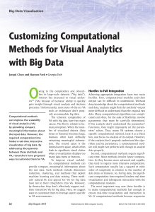 O Customizing Computational Methods for Visual Analytics with Big Data