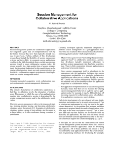 Session Management for Collaborative Applications